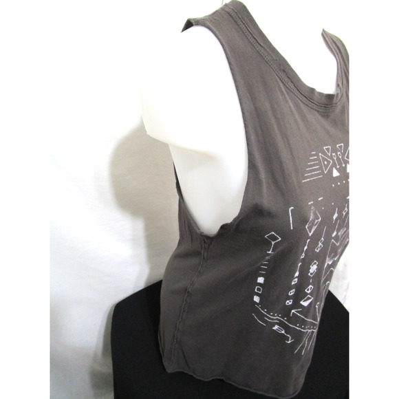 Urban Outfitters Project Social T Gray Tribal Print Sleeveless Tank Women M - Picture 5 of 7